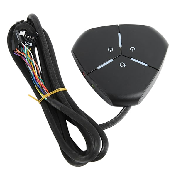 Skrivebordscomputer Strømafbryder Dobbelt Strømafbryder Skrivebordscomputer Afbryderknap til Skrivebordscomputere 2 USB og AUDIO