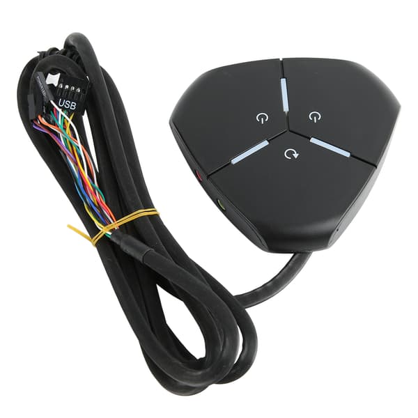 Skrivebordsdatamaskin Strømbryter Dual Strømbryter Skrivebordsdatamaskin Bryterknapp for Skrivebordsdatamaskiner 2 USB og AUDIO