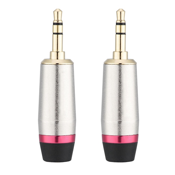 2PCS 3,5 mm hane stereoljudhuvud Guldpläterat ljudhuvud Zinklegering hane stereoljudsvetsad kontakt