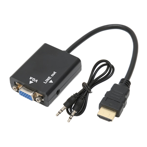 HD Multimedia Interface to VGA 1080P Full HD Anti Corrosion Small Compact HD Multimedia Interface to VGA Adapter