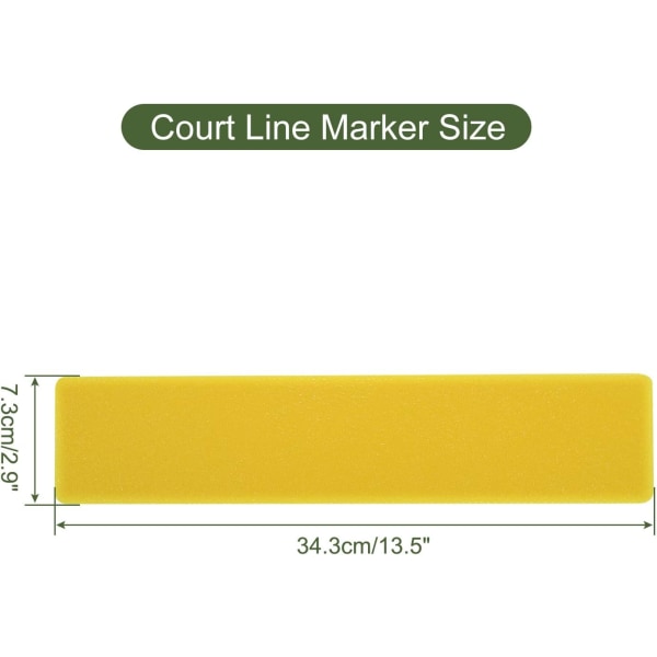 Pickleball-kentän merkintäsarja, kenttäviivamerkki, pickleball-viivat ulkokentälle, PVC-muoviset viivamerkit