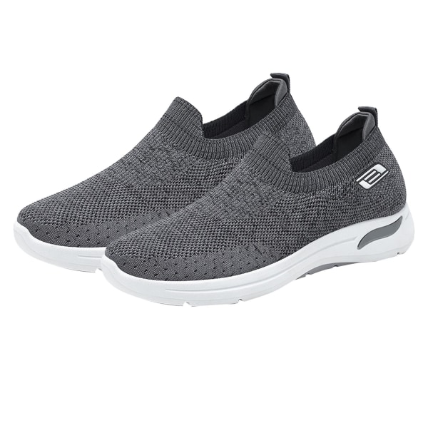 Herr Mesh Sneakers Andas Bekväm Dämpning Vikningsresistent Mjuk Sula Stilig Herr Casual Skor Gray 41