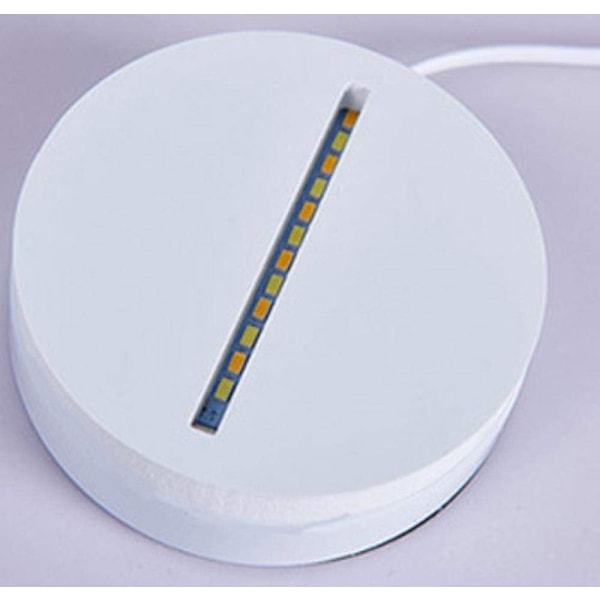 3D Illusion Lampe Måne Stemningslys 7 Farveskiftende Akryl LED Natlys USB Kabler Soveværelse Skrivebord Dekoration