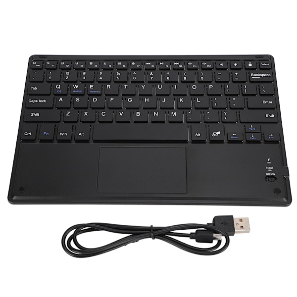 Ultra tynn trådløst Bluetooth-tastatur med styreflate for Windows PC Android-telefon nettbrett