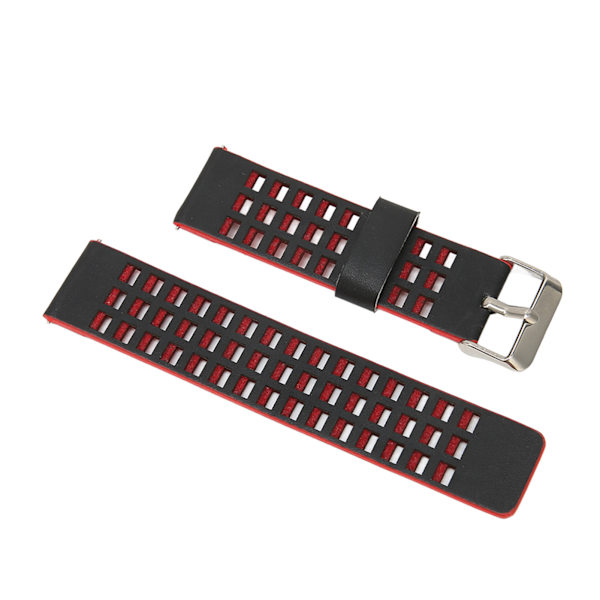Läderband Kompatibelt med Realme Watch 2 Ersättning 22mm Klockarmband Rem Armband ArmbandSvart Röd