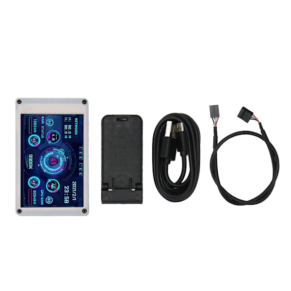 3,5 tommers datamaskin temperaturmonitor dobbel USB PC sensorpanelskjerm for AIDA64 PC CPU GPU RAM HDD datamonitor for RasPi for Linux