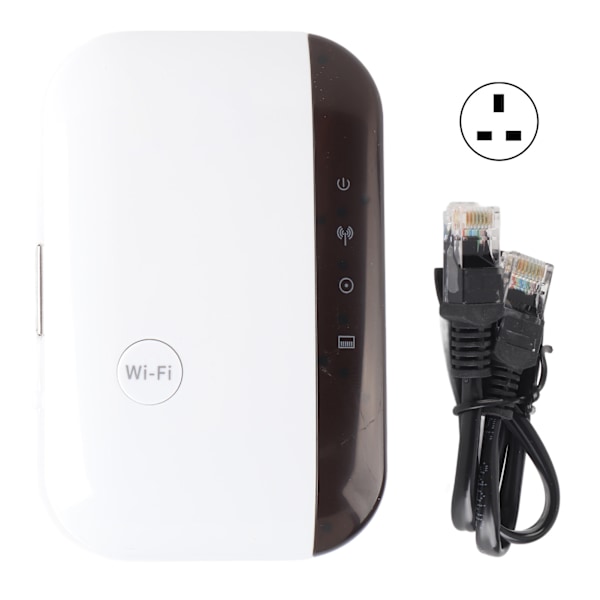 WiFi Repeater Trådløs RJ45 Router/AP Mode Hotspot Extender Signalforstærker Tilbehør UK Stik