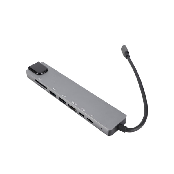 8-i-1 Hub Type-C til HDMI RJ45 PD USB Docking Station Type-C Hub Splitter Konverter Adapter