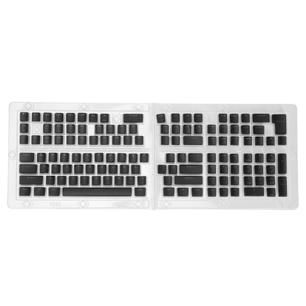 Tastaturtaster 129 Taster Pudding Transparent OEM Høyde PBT To-farget Injeksjonsstøping DIY Tastaturtaster Svart