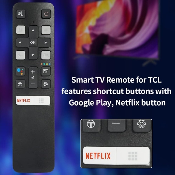 Uusi RC802V FMR1 -äänikaukosäädin TCL Android TV:lle 40S330 32S330 43S434 50S434 55S434 65S434 75S434 32S6500A 65P8S 65P8 55P8S 55P8 55EP680 50P8S 50P8 4