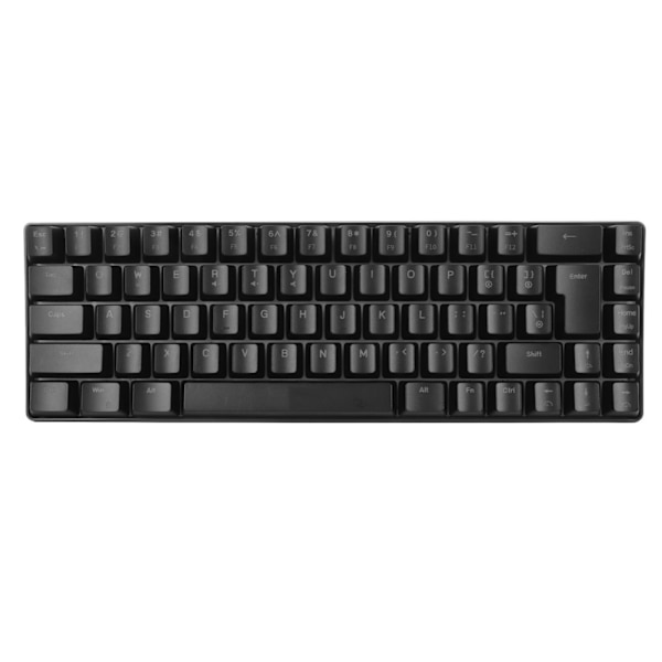 V200 Mekanisk Gamingtangentbord Bärbar 68 Tangenter Trådbunden RGB Bakgrundsbelyst Tangentbord för IBM PC Win98SE Svart