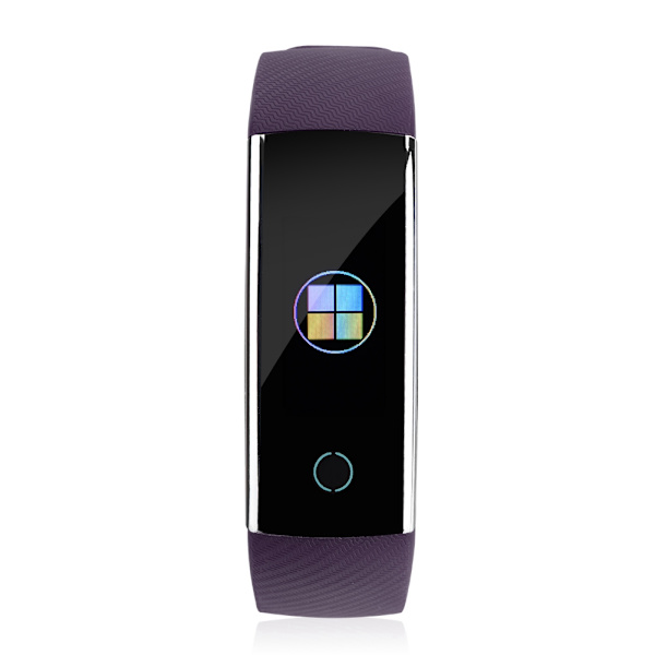 Hjertefrekvens/blodtryksmonitor Smart Armbånd Beskeder Påmindelse Skridttæller Armbånd - Lilla