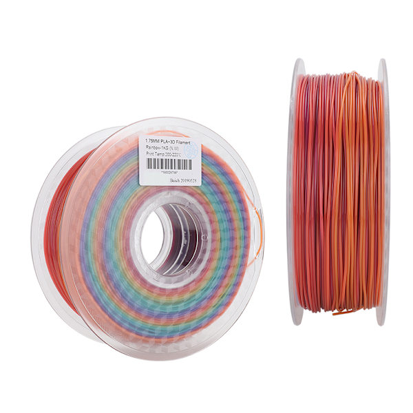 3D-printertilbehør PLA-filament 1,75 mm Farverigt gradientfilament 15 farvekombinationer