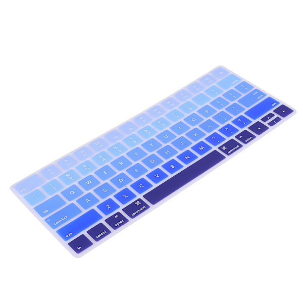 1 stk. Multicolor Støv- og Vandtæt Tastaturbetræk til Apple Magic Keyboard (Gradual Blue)