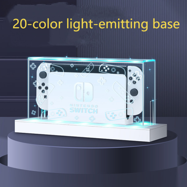 Transparent spelmaskin akryl dammskydd värdskydd dammskydd Nintendo Switc lysande basfodral