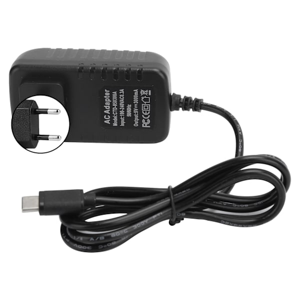 Strømforsyning til Raspberry Pi 4B 5V 3A Strømadapter TypeC Oplader Computer Tilbehør