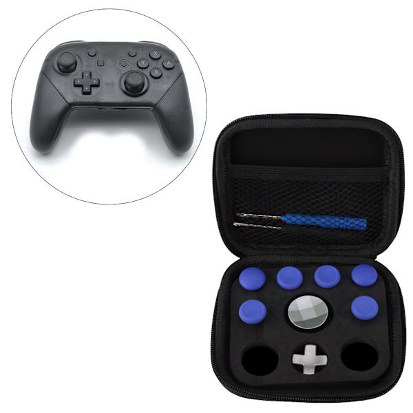 14PCS/Sæt Håndtag Knapper Udskift Kit Controller Nøgle til XBOX ONE ELITE/ PS4 / Switch(Blå)