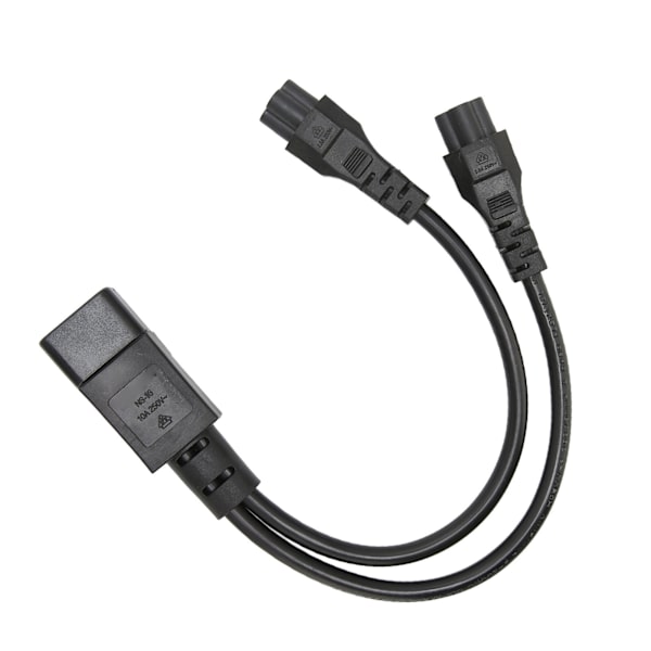 Splitter-strømstikledning IEC320 C14 han til dobbelt IEC320 C5 hun strømkabel til bærbar computerstrømadapter 100‑