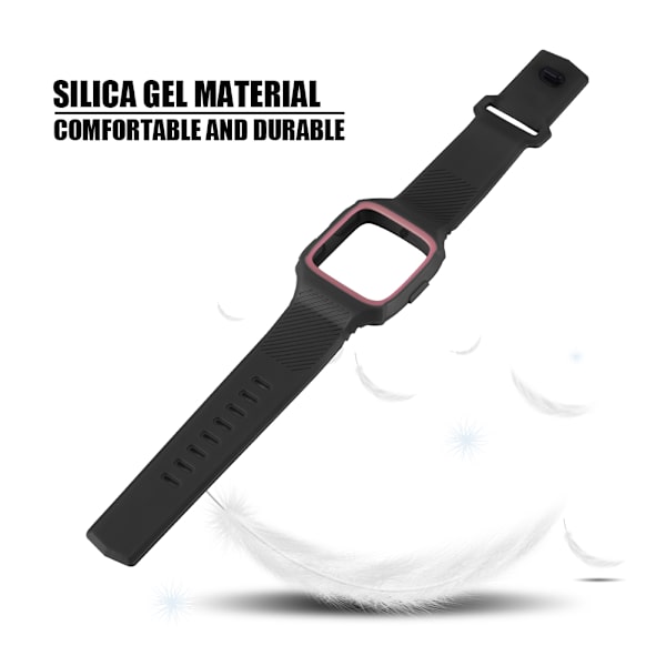 Silica Gel Rem til Ur, Rem til Smart Armbånd, Rem til Håndled til Fibit (Sort og Rød)
