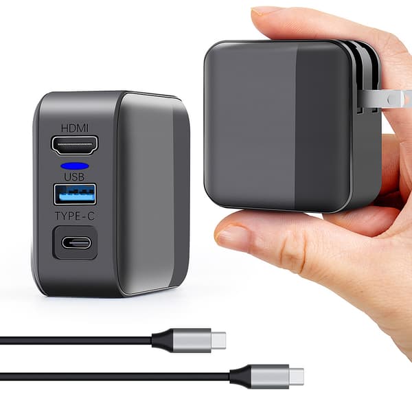 Bryteradapter for Switch Dock for Switch OLED, 3 i 1 Switch-lader for TV, Switch TV-dock med USB 3.0-port (EU-kontakt)
