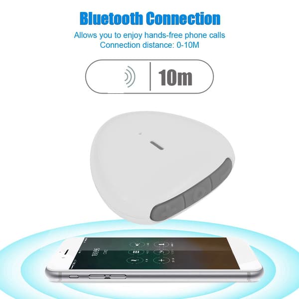 Mini trådløs hjerteformet Bluetooth lydmottaker kablet hodetelefon lydadapter hvit