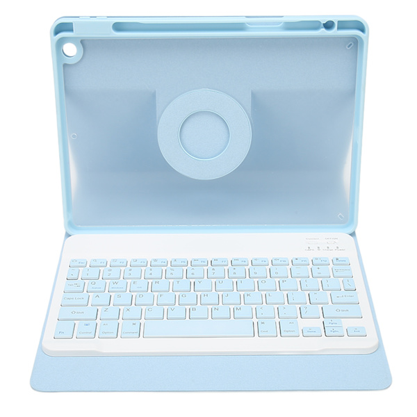 Tastatur etui med blyantholder til IOS Tablet 10.2in 2019 7 generation 10.2in 2019 8 generation 10.2in 2020 9 generation Blå