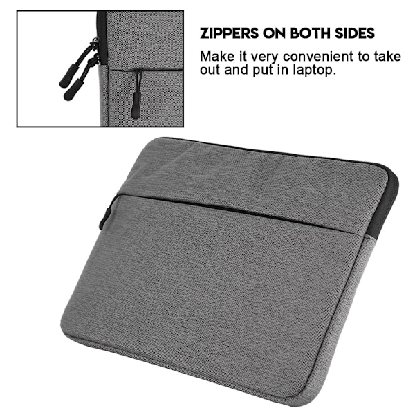 Anti-collision Notebook Case Multi-interlayer Laptop Bag for 15.6in Notebook - Coffee