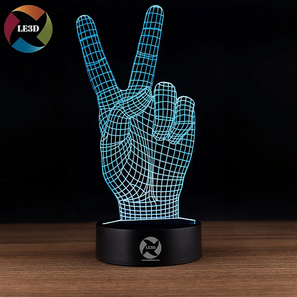 3D Optisk Illusion Natlampe - 7 LED Farveskiftende Lampe - Køligt Blødt Lys Sikker for Børn - Skaber Fantastiske Drømme