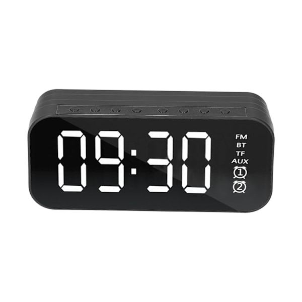 Bärbar Mini Alarmklocka Högtalare FM Trådlös Bluetooth Högtalare Stöd Plugin-kort