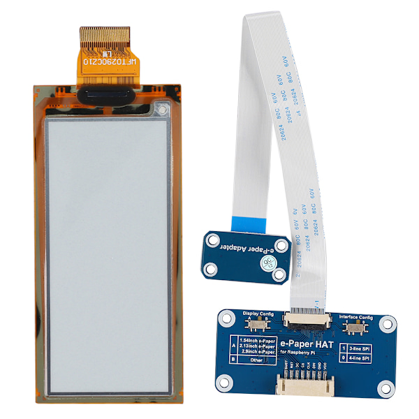 2,9-tums flexibel E Ink-skärm Svartvit Passar för Raspberry Pi 296 x 128 Upplösning