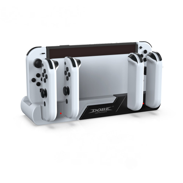 Ladeholder for Switch-kontroller, kompatibel med Nintendo Switch og OLED-modell Joy-Cons, ladestasjon for Nintendo Switch Joycon