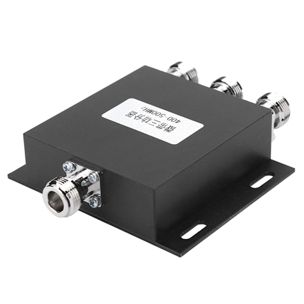 3 i 1 Power Divider Aluminium Alloy 400–470MHz Frekvens 50W Brukt for Intercom System