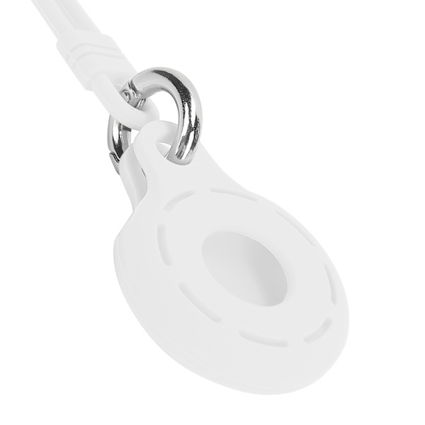 Hål Rund Typ Silikonfodral AntiLost Skyddande Skal Skin Sleeve för IOS Locator(Vit )