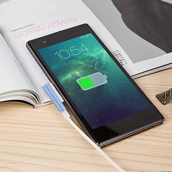 1m/3,3ft magnetisk lysande laddningsdatakabel kraftledning för Sony Xperia Z1/Z2/Z3Blå