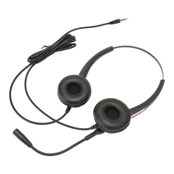 Call Center Headset Intelligent Noise Reduction Telefon Headset med 3,5 mm Kontakt for Telefoner PC