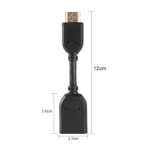 4 st HDMI 1.4-förlängningskabel, hane till hona, guldpläterad, för TV, PC