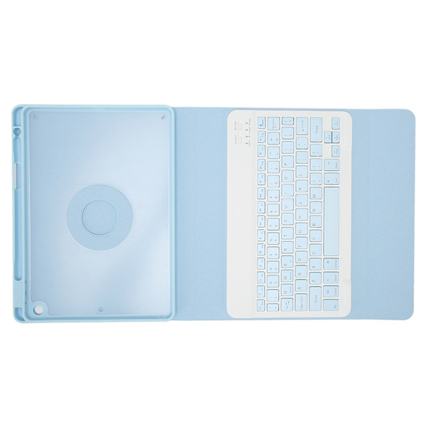 Tastatur etui med blyantholder til IOS Tablet 10.2in 2019 7 generation 10.2in 2019 8 generation 10.2in 2020 9 generation Blå