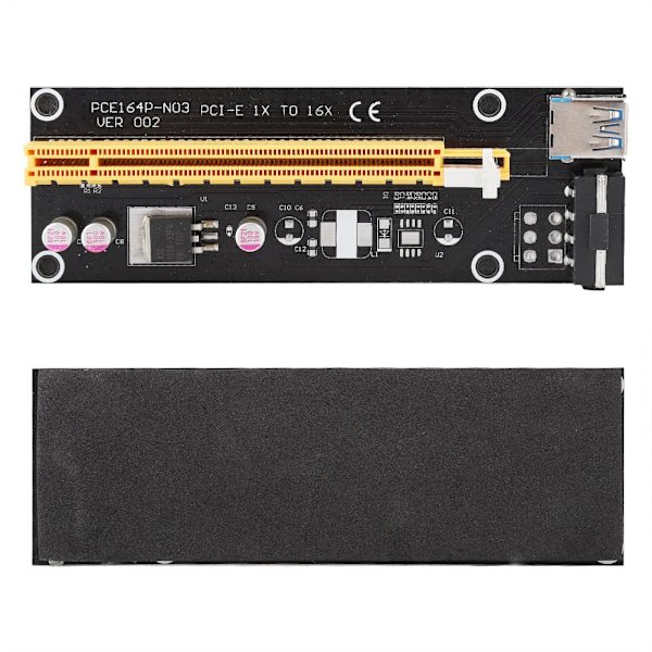 60cm PCI-E 1X til 16X  Extender Riser Card Adapter PCI-E USB3.0 Adapter til Bitcoin Mining