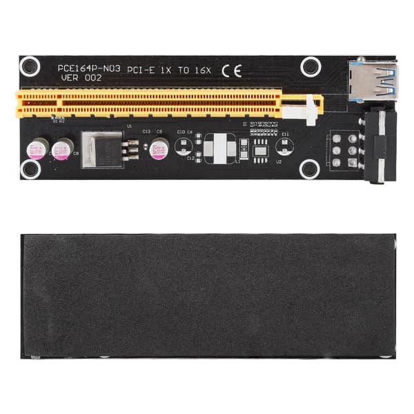 60cm PCI-E 1X till 16X  Extender Riser Card Adapter PCI-E USB3.0 Adapter för Bitcoin Mining