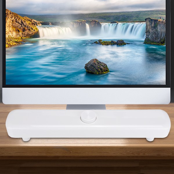 SADA V-101 Multimedia Table Strip Speaker för dator PC Mobiltelefon med dubbla högtalare (vit)