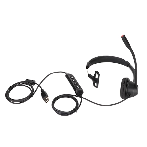 USB Business Headset - Enkeltsidet øretelefon med understøttelse af justering af højttalerstyrke, mikrofon mute, lydstyrke med én knap
