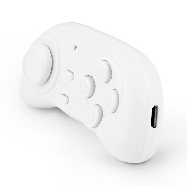 Bärbar trådlös Bluetooth-spelkontroll Mini Gamepad Joystick Handtag Fjärrkontroll Vit