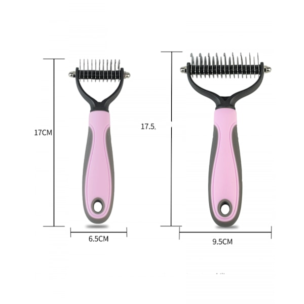 Selvrensende Slicker Brush for Hunder og Katter Pet Grooming Dematting Brush Fjerner Lett Matter, Floker og Løst Pels fra Kjæledyrets Pels, Stor