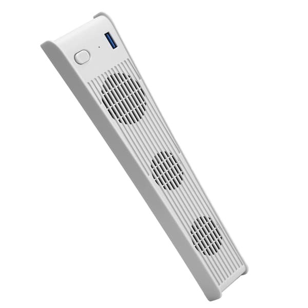 Køleventilator til PS5-spilkonsol, USB-køler med 3 ventilatorer til PS5 /CDROM-spilvært (hvid)