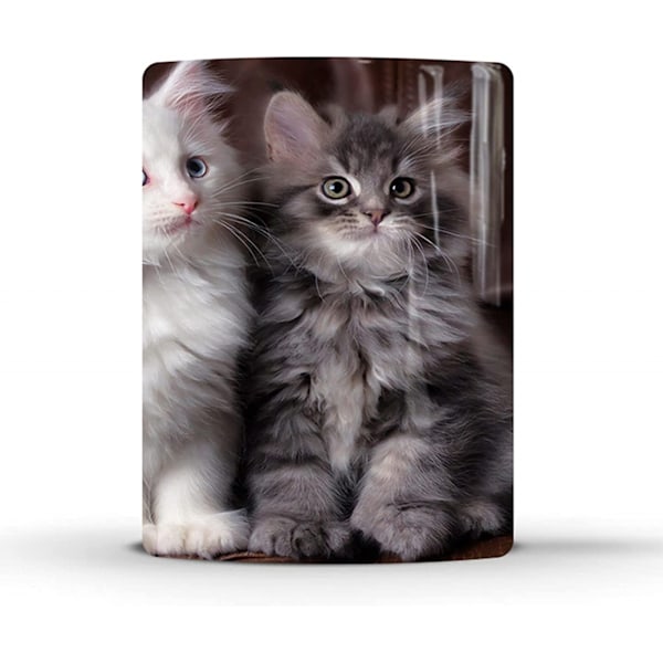 Rolig kaffemugg, Caliamary keramisk kattmugg söt värmeförändrande mugg, värmekänslig färgförändrande mugg kaffekopp för kvinnor män barn kattälskare