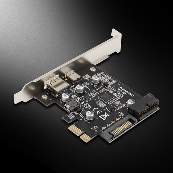 PCI-E till USB Snabbladdning + 19PIN Front USB Riser Card Adapter Card