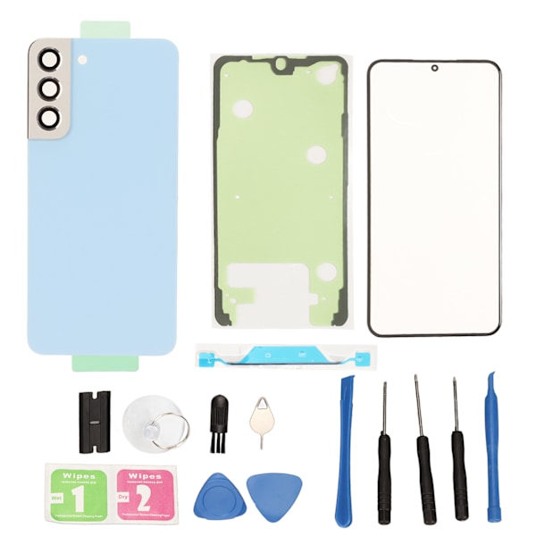 Phone Back Glass Cover Set Easy Installation Phone Rear Glass Cover Set with Professional Repair Kit for S22 Blue