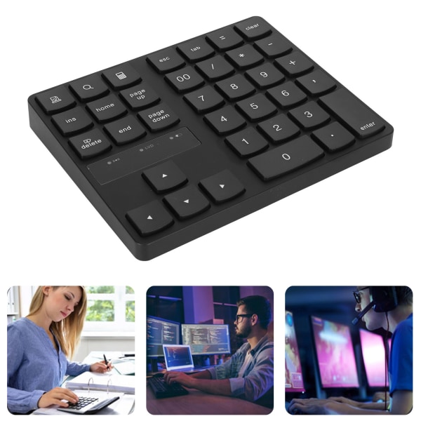 35 taster mini numerisk tastatur U-formede taster 32,8 fot overføringsavstand Lav støy 2,4G trådløs talltastatur for bærbar PC