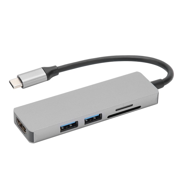 5 in 1 Type-C - HDMI-sovitin 2 USB 3.0 -muistikortinlukija Moniportti-muunninsovitin