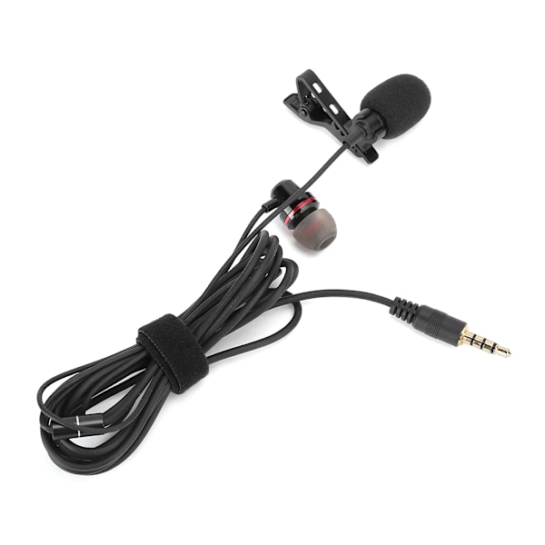 2 i 1 Trådbunden Minikrofon med Hörlurar för att Spela in Korta Videor 3,5 mm Pick Up Mikrofon (MikrofonHörlurar )